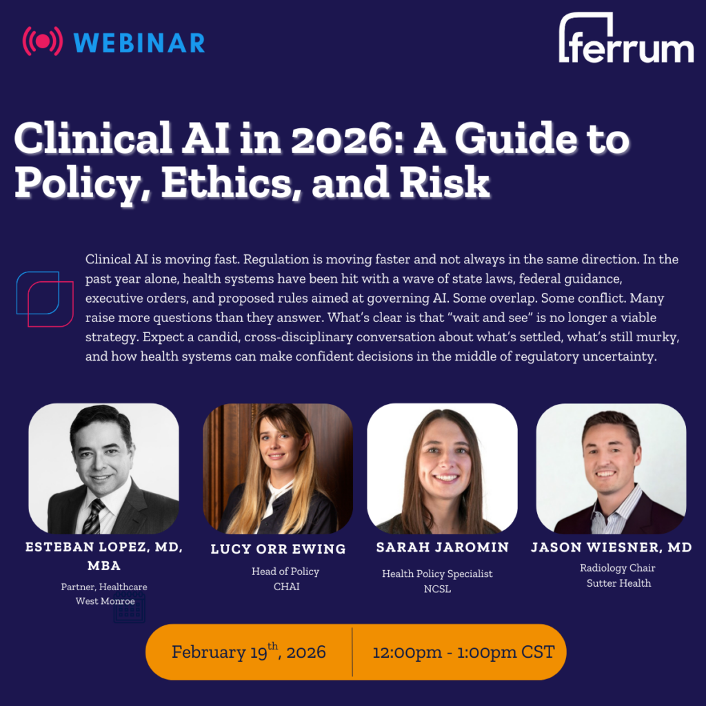 Clinical AI is moving fast. Regulation is moving faster and not always in the same direction.